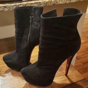 Christian Louboutin Daf Booty Black Suede